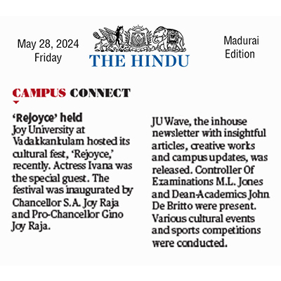 Rejoyce Cultural Fest 2024 - The Hindu