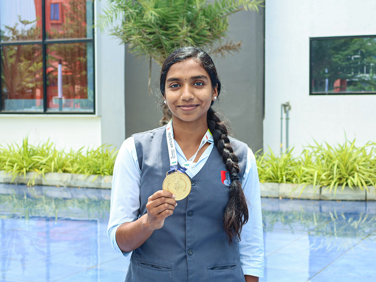 Wins Gold in TN CM Trophy 2025 Swimming Competition